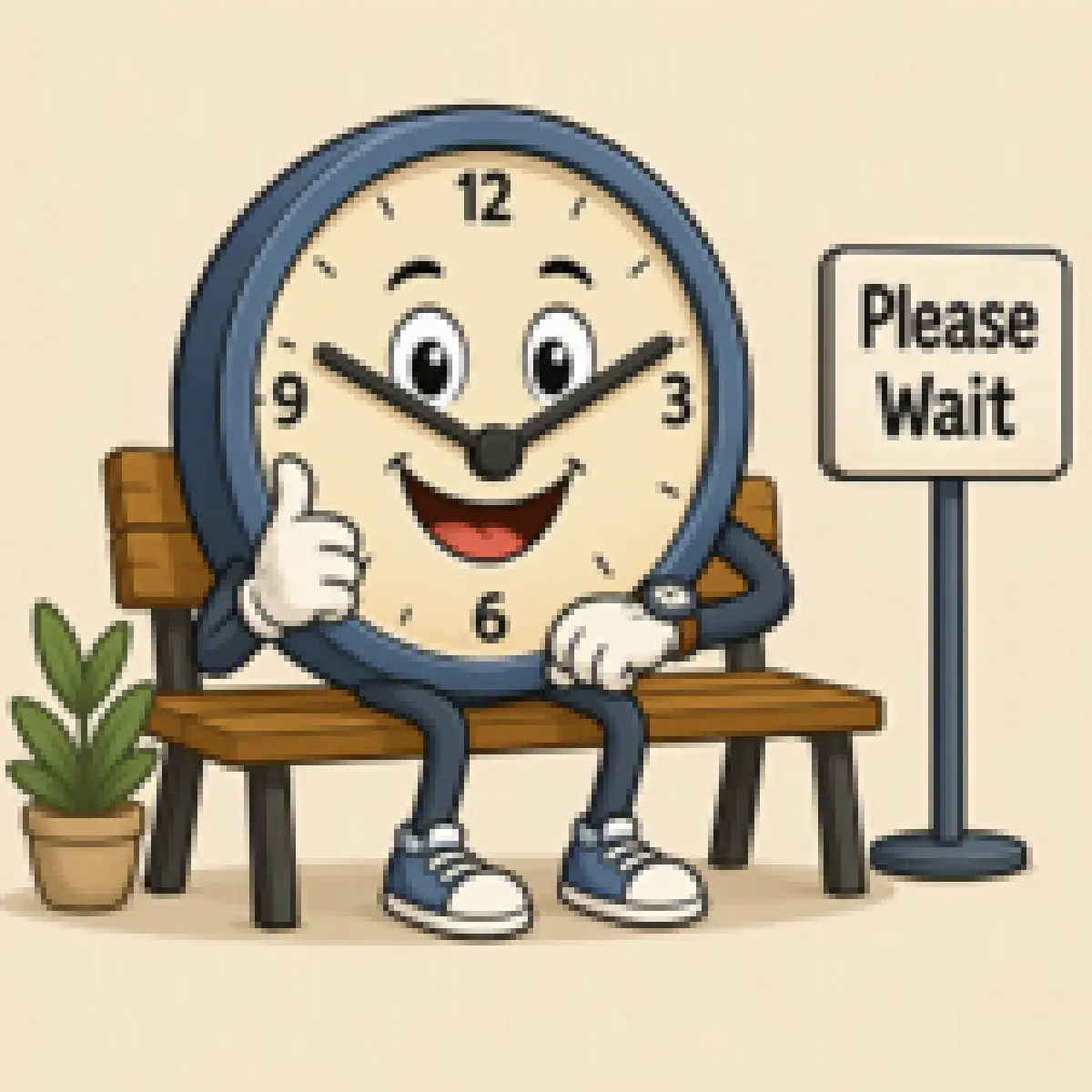 please wait
